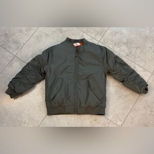 H&M Olive green Jacket with Bright Orange Interior unisex kids 8